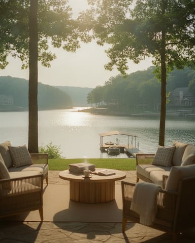 Outdoor patios and peaceful water views