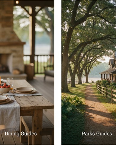 Guides to dining and parks